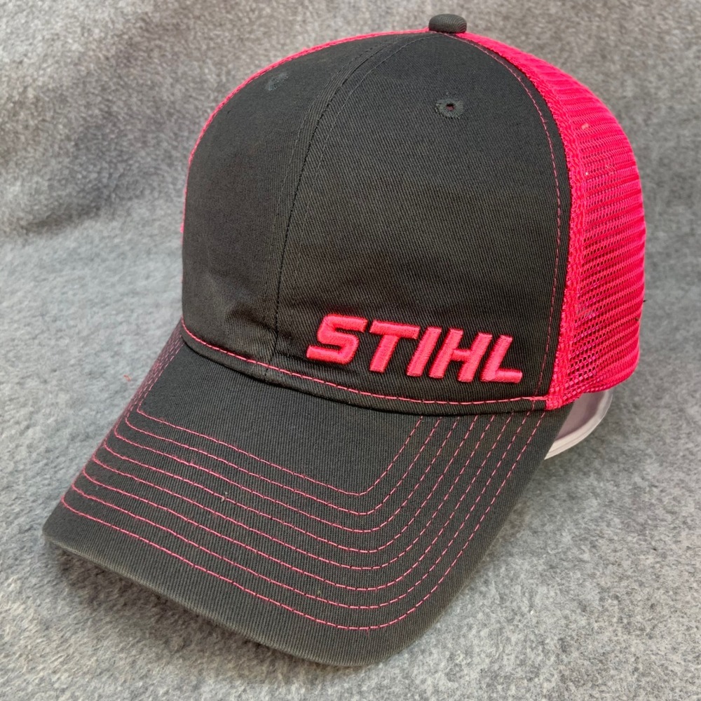 STIHL Logo Women Grey Pink STIHL Trucker Hat Mesh Snapback Red Barn OSFM